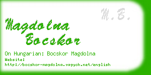 magdolna bocskor business card